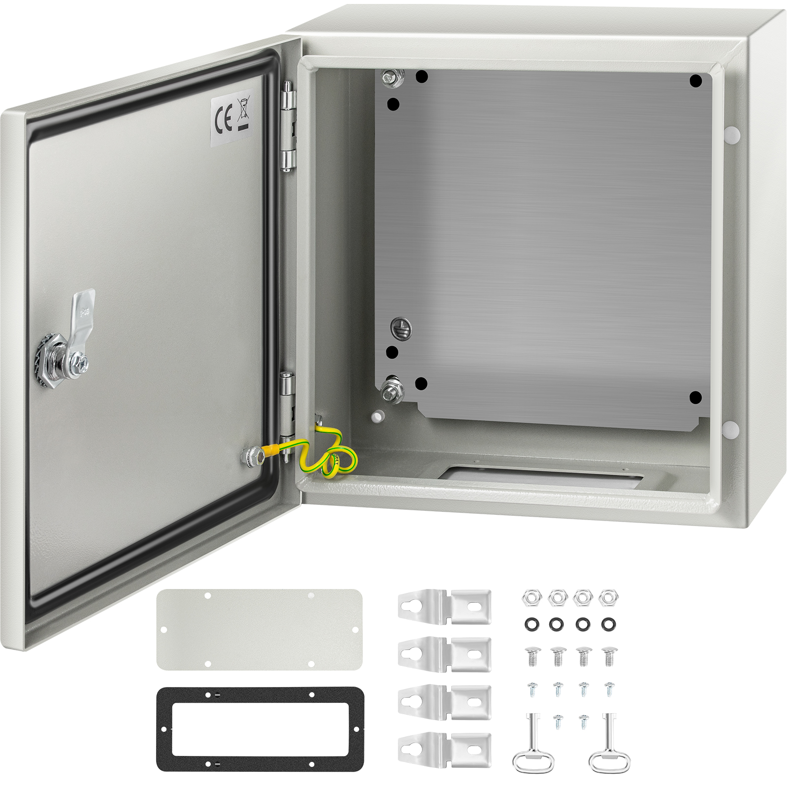 Steel Electrical Enclosure,12x8x6 inch,IP66 Weatherproof Box