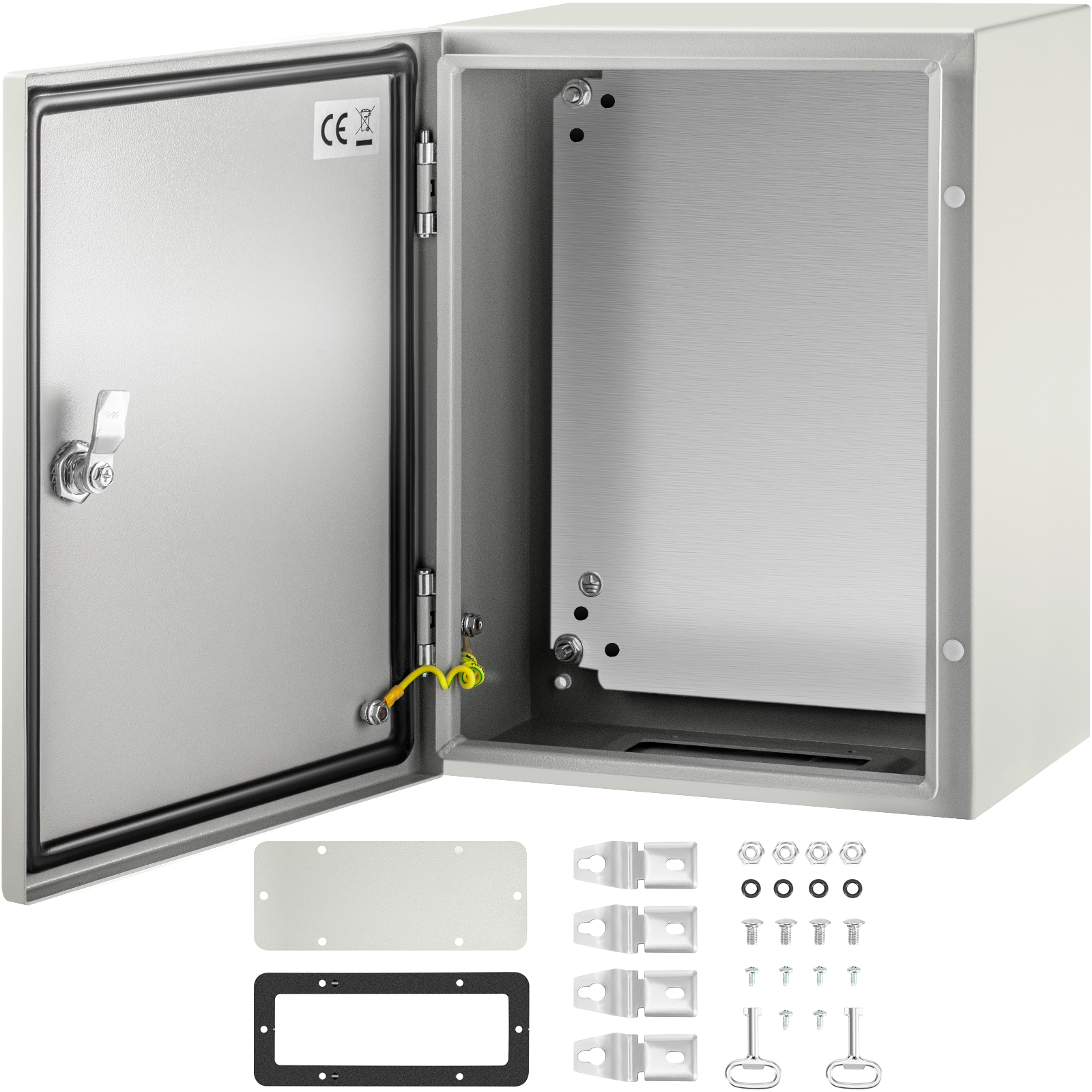 Steel Electrical Enclosure,12x8x6 inch,IP66 Weatherproof Box