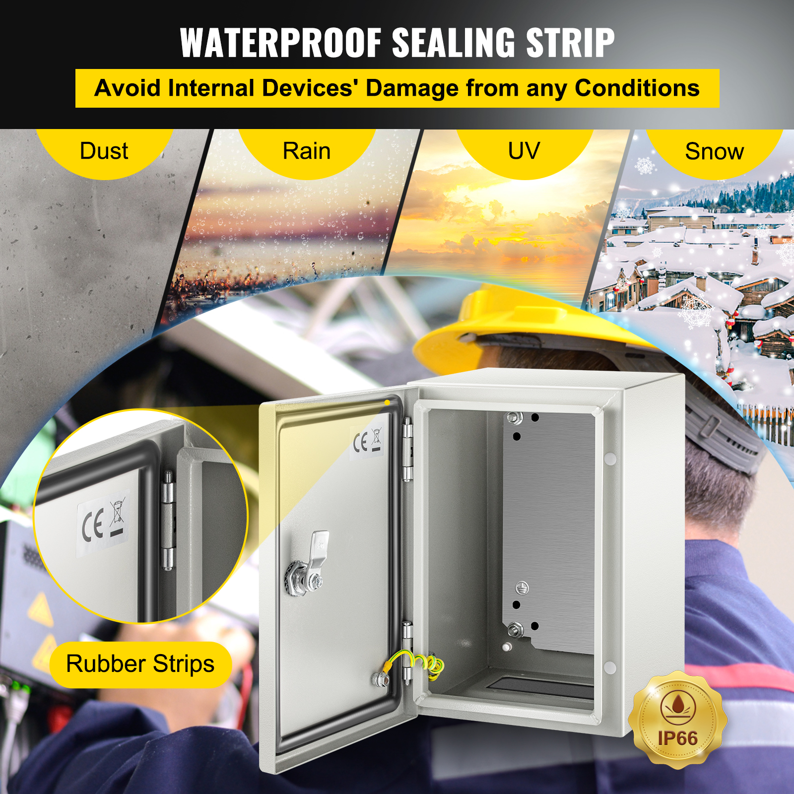 8'' 10'' 12'' Metal Electrical Enclosure IP65 Waterproof Outdoor Junction Box - Bild 42 von 86