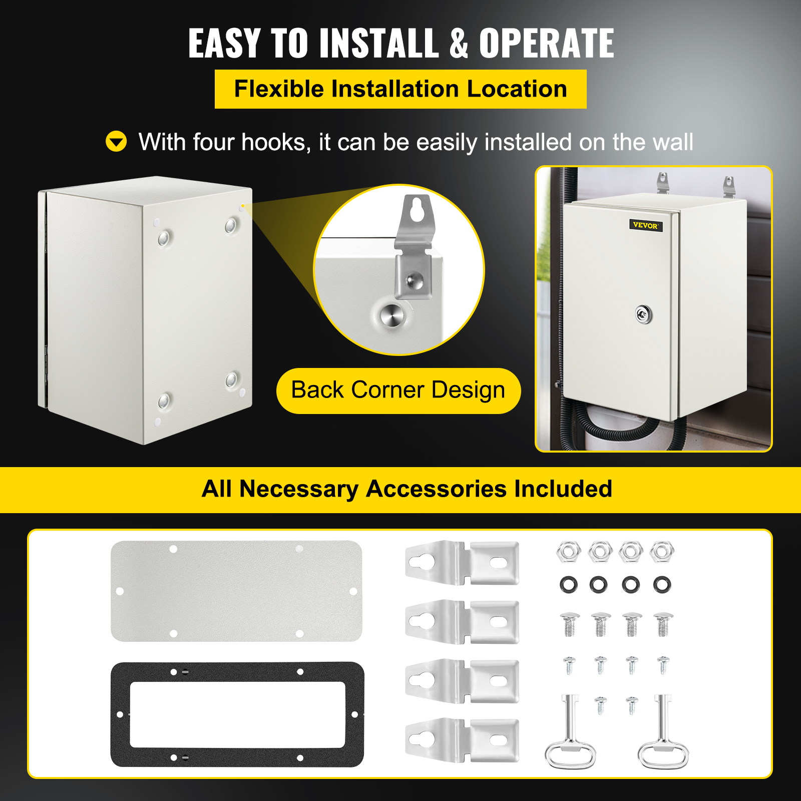 8'' 10'' 12'' Metal Electrical Enclosure IP65 Waterproof Outdoor Junction Box - Bild 44 von 86