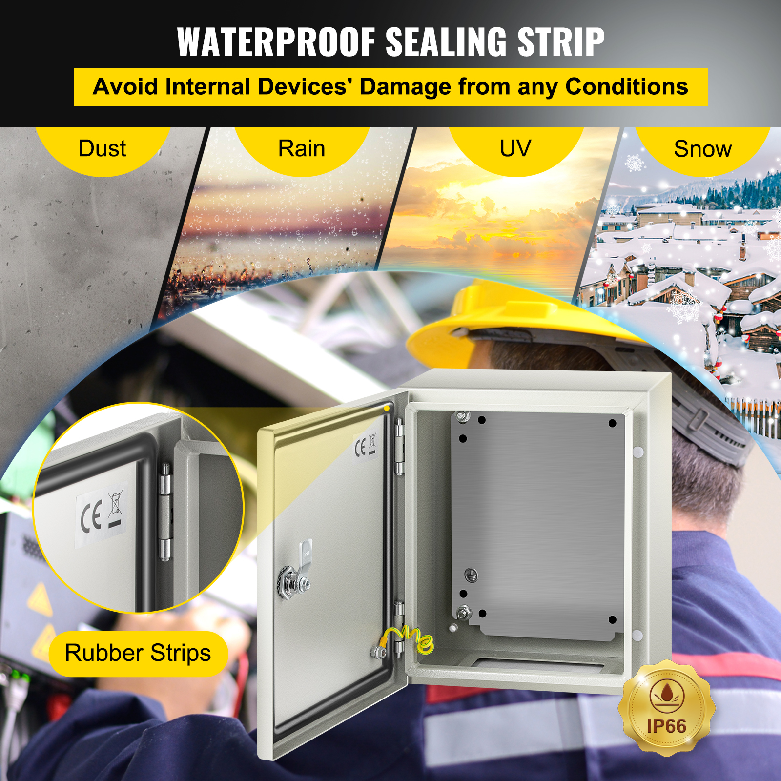 8'' 10'' 12'' Metal Electrical Enclosure IP65 Waterproof Outdoor Junction Box - Bild 54 von 86
