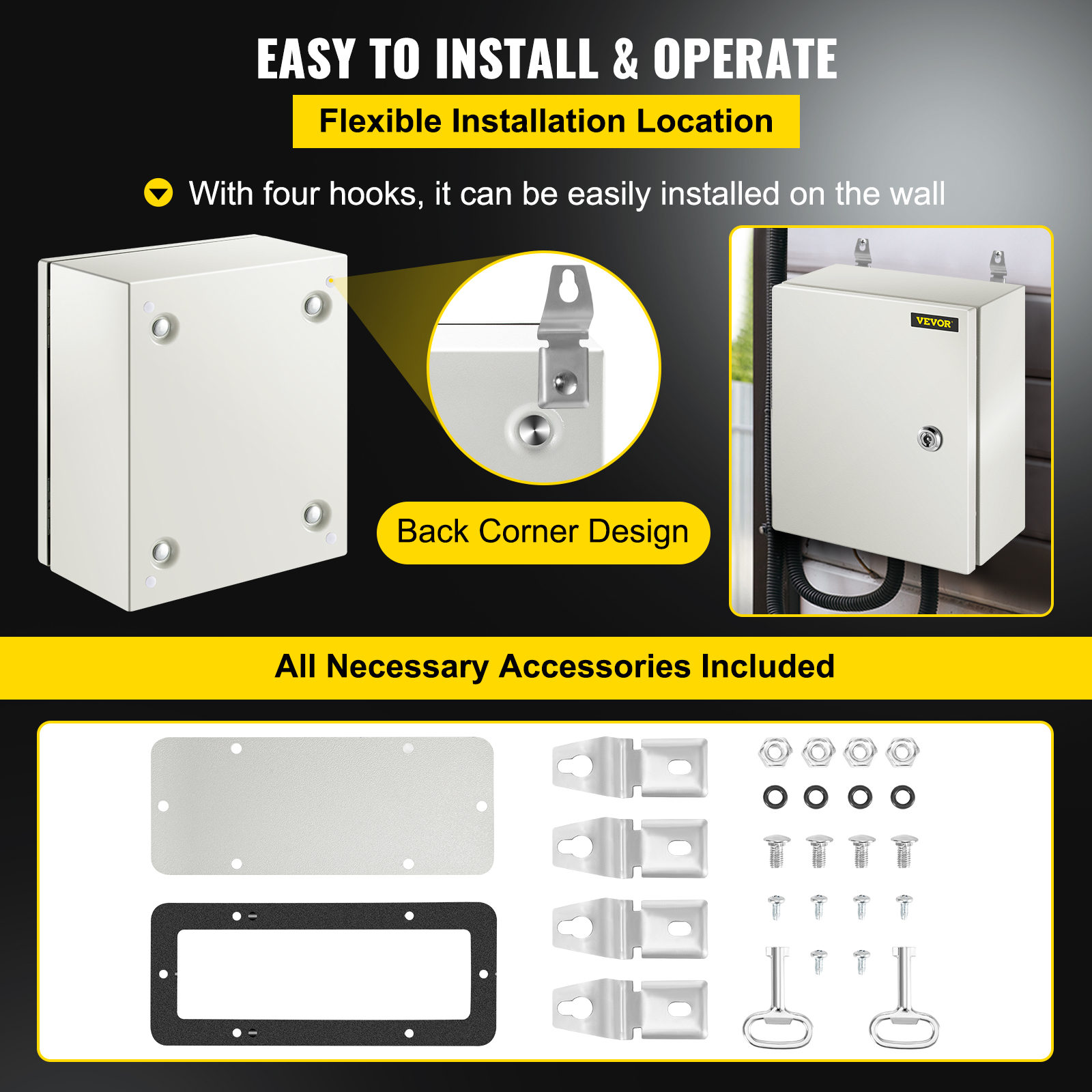 8'' 10'' 12'' Metal Electrical Enclosure IP65 Waterproof Outdoor Junction Box - Bild 56 von 86
