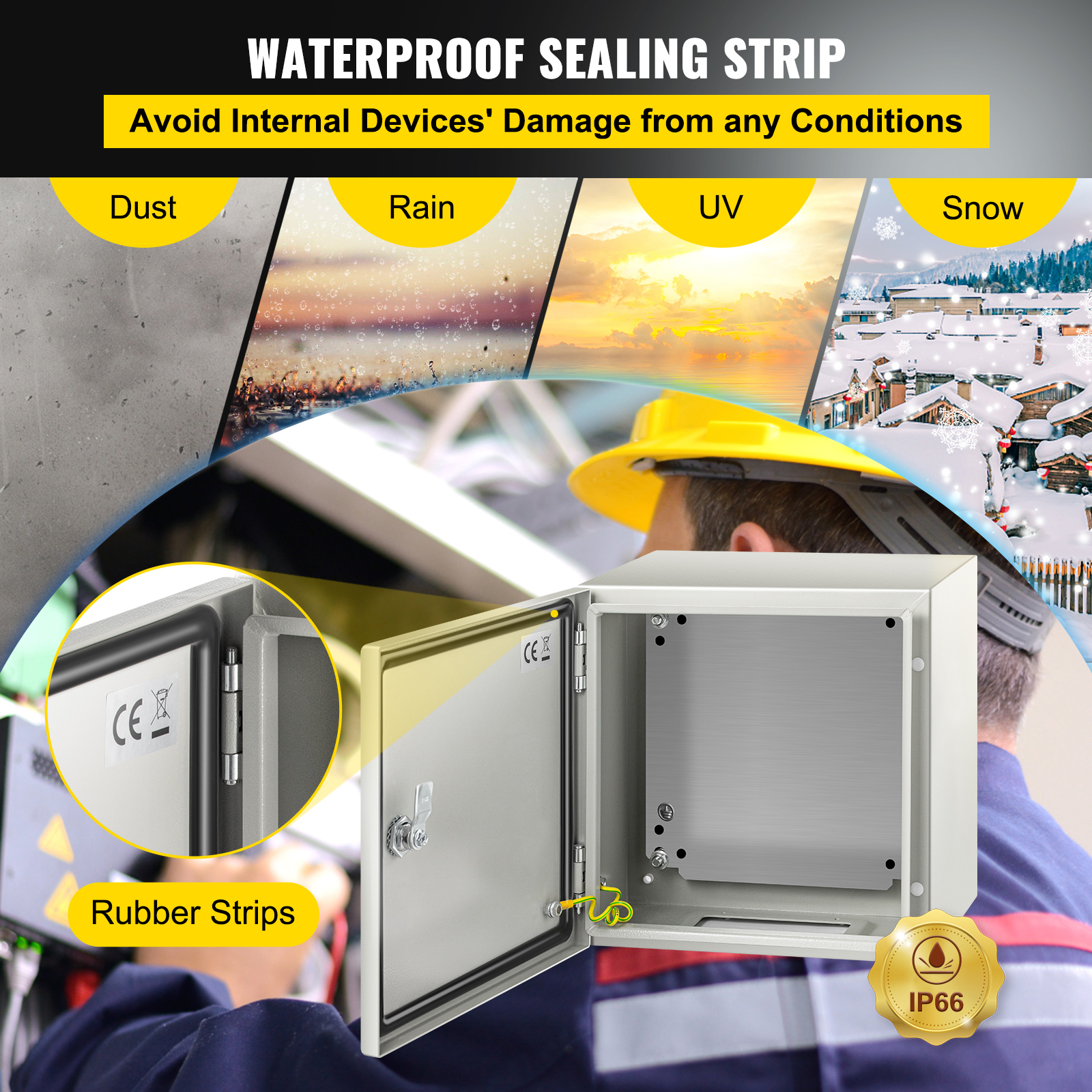 8'' 10'' 12'' Metal Electrical Enclosure IP65 Waterproof Outdoor Junction Box - Bild 78 von 86