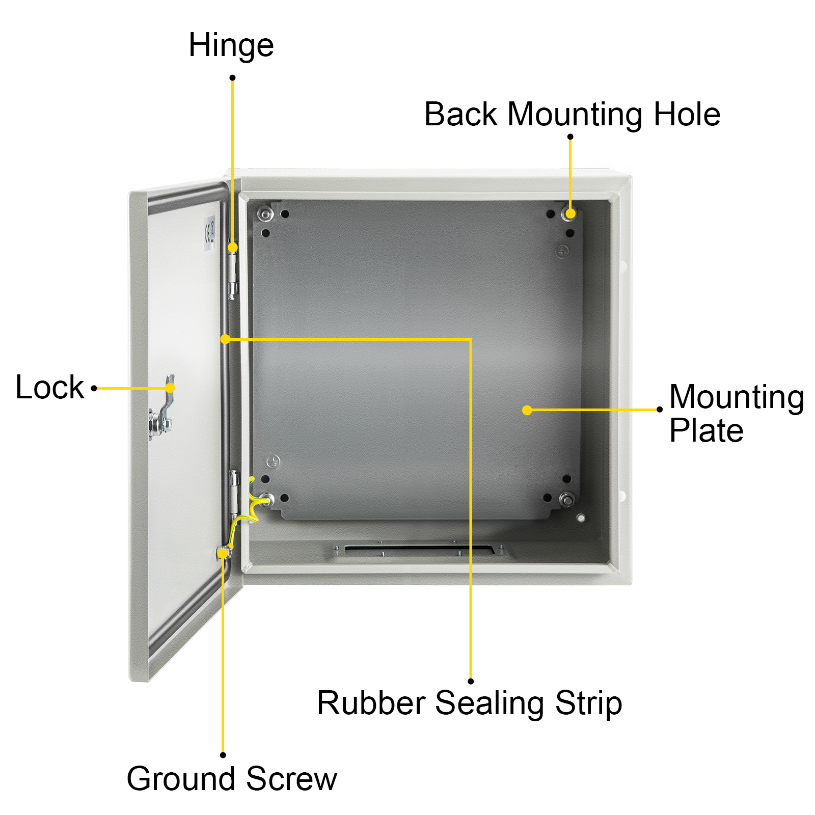 8'' 10'' 12'' Metal Electrical Enclosure IP65 Waterproof Outdoor Junction Box - Bild 83 von 86