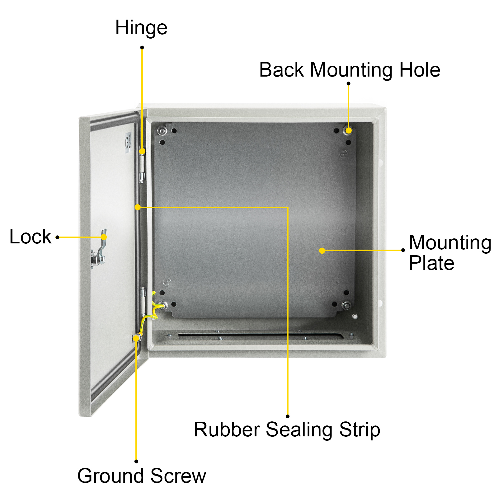 16'' 20'' 24'' Carbon Steel Electrical Enclosure IP65 Wall Mount Junction Box - Picture 47 of 146