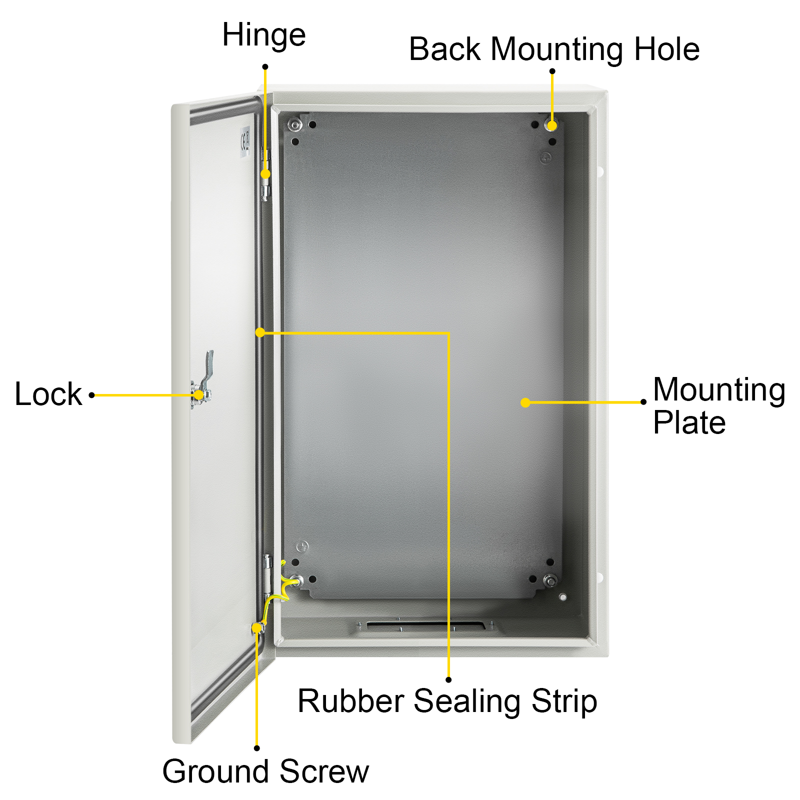 16'' 20'' 24'' Carbon Steel Electrical Enclosure IP65 Wall Mount Junction Box - Picture 59 of 146