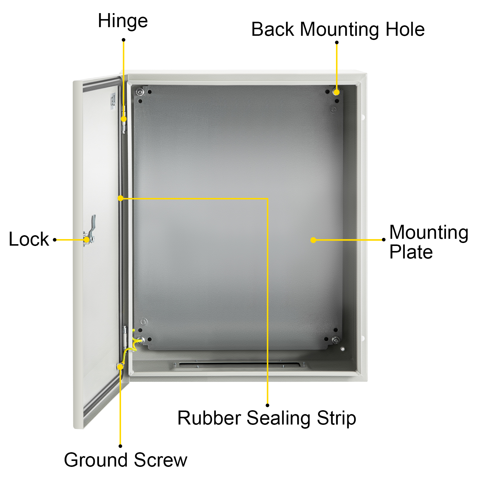 16'' 20'' 24'' Carbon Steel Electrical Enclosure IP65 Wall Mount Junction Box - Picture 71 of 146