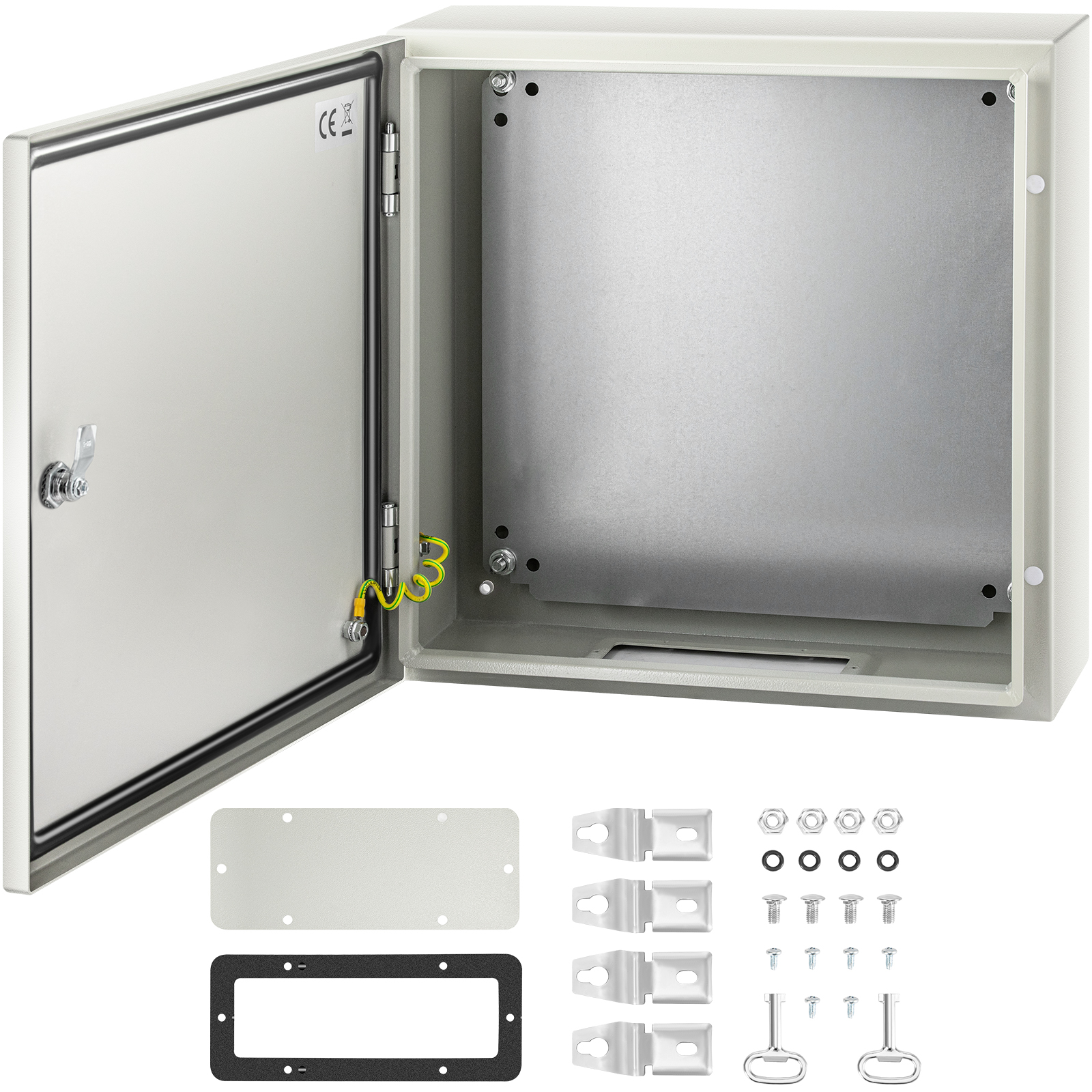 Carbon Steel Electrical Enclosure Box IP65 Wall Mount 400 x 300 x 200 mm -  Grey - Furniture > Home Furniture