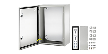 Steel Electrical Enclosure,24x16x12 inch,IP65 Weatherproof Box