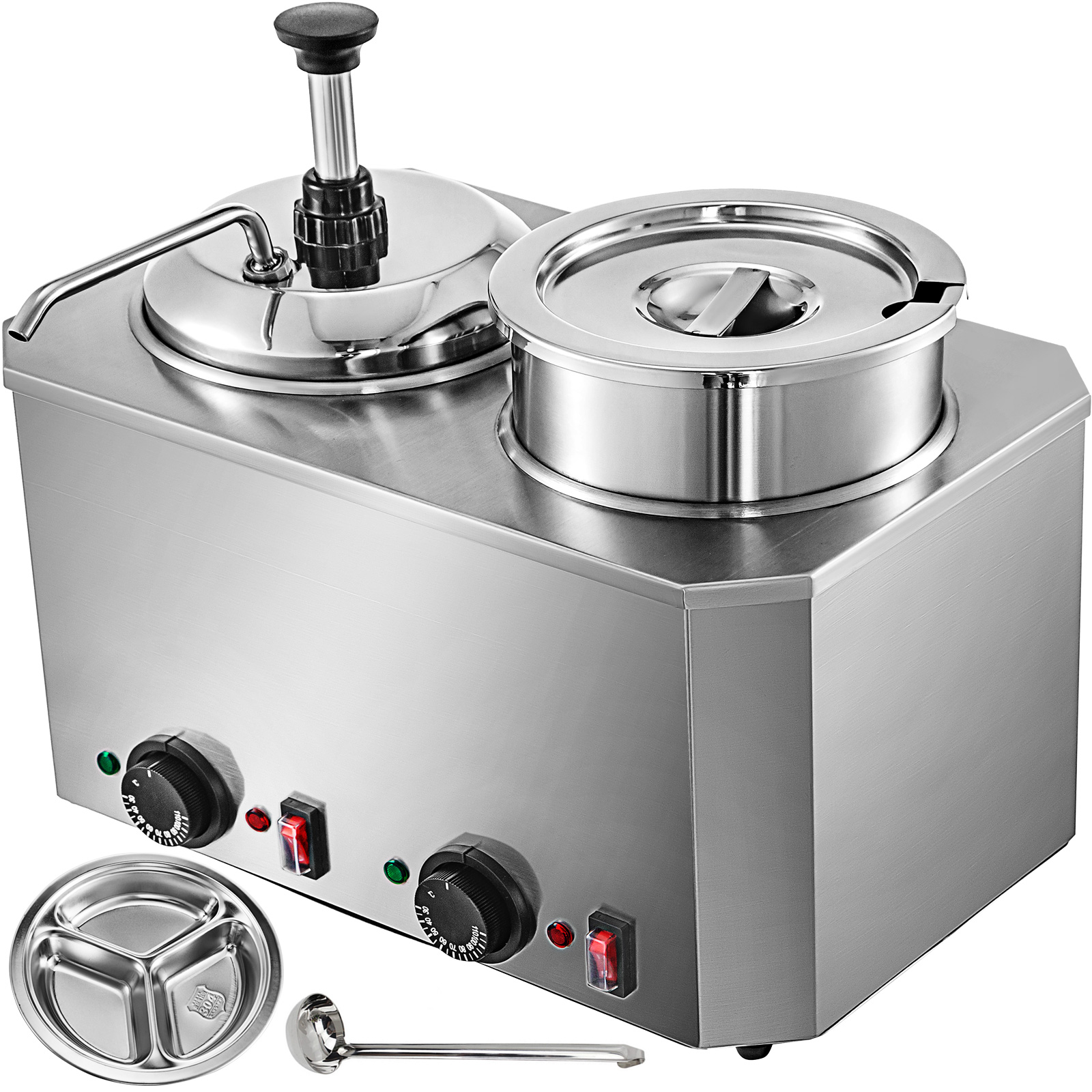 VEVOR VEVOR Hot Fudge Warmer with Pump Hot Fudge Dispenser 5.3 Qt Hot Cheese Dispenser VEVOR AU