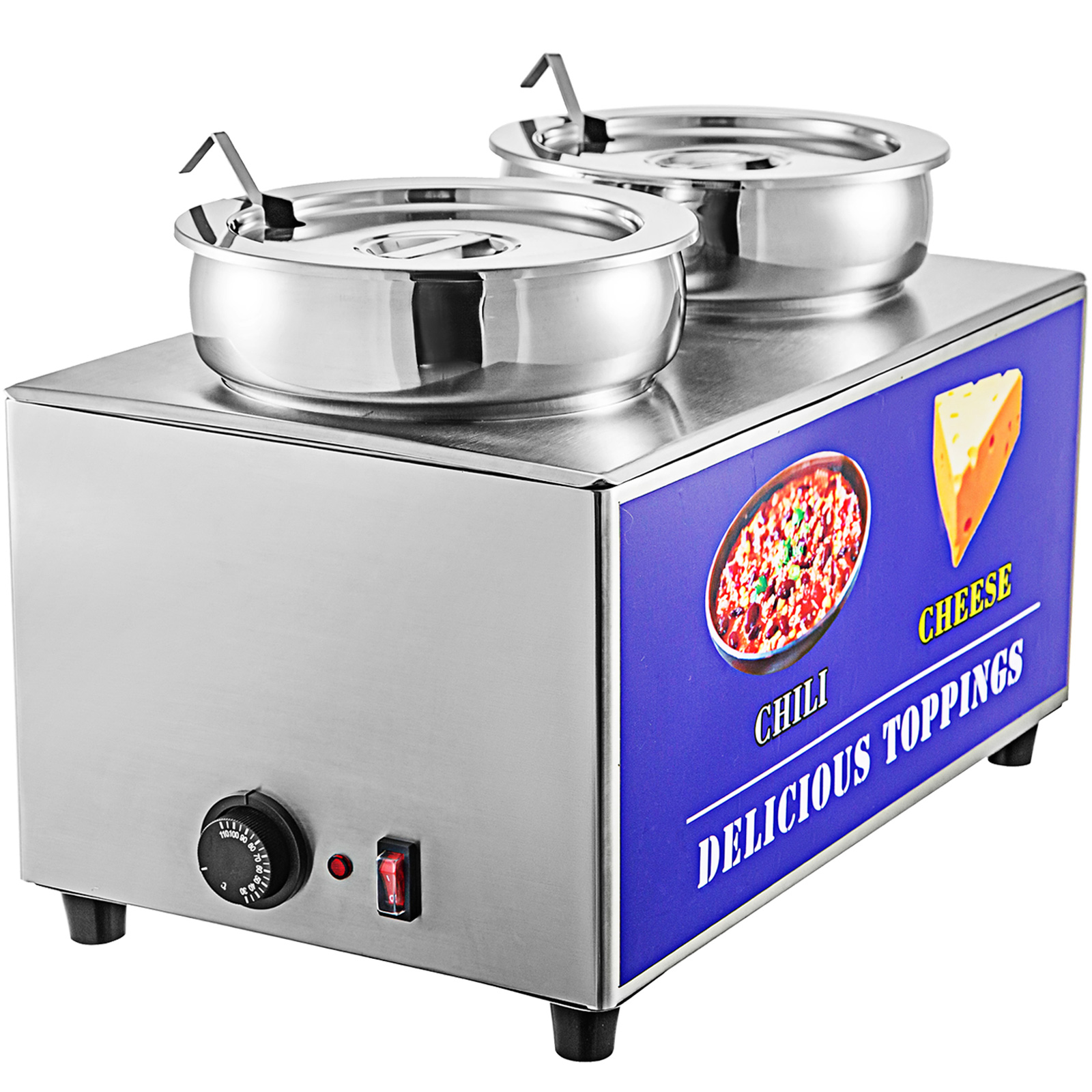 VEVOR Hot Fudge Warmer, Sauce Dressing Dispenser, Cheese Warmer 2 x 6 L VEVOR AU