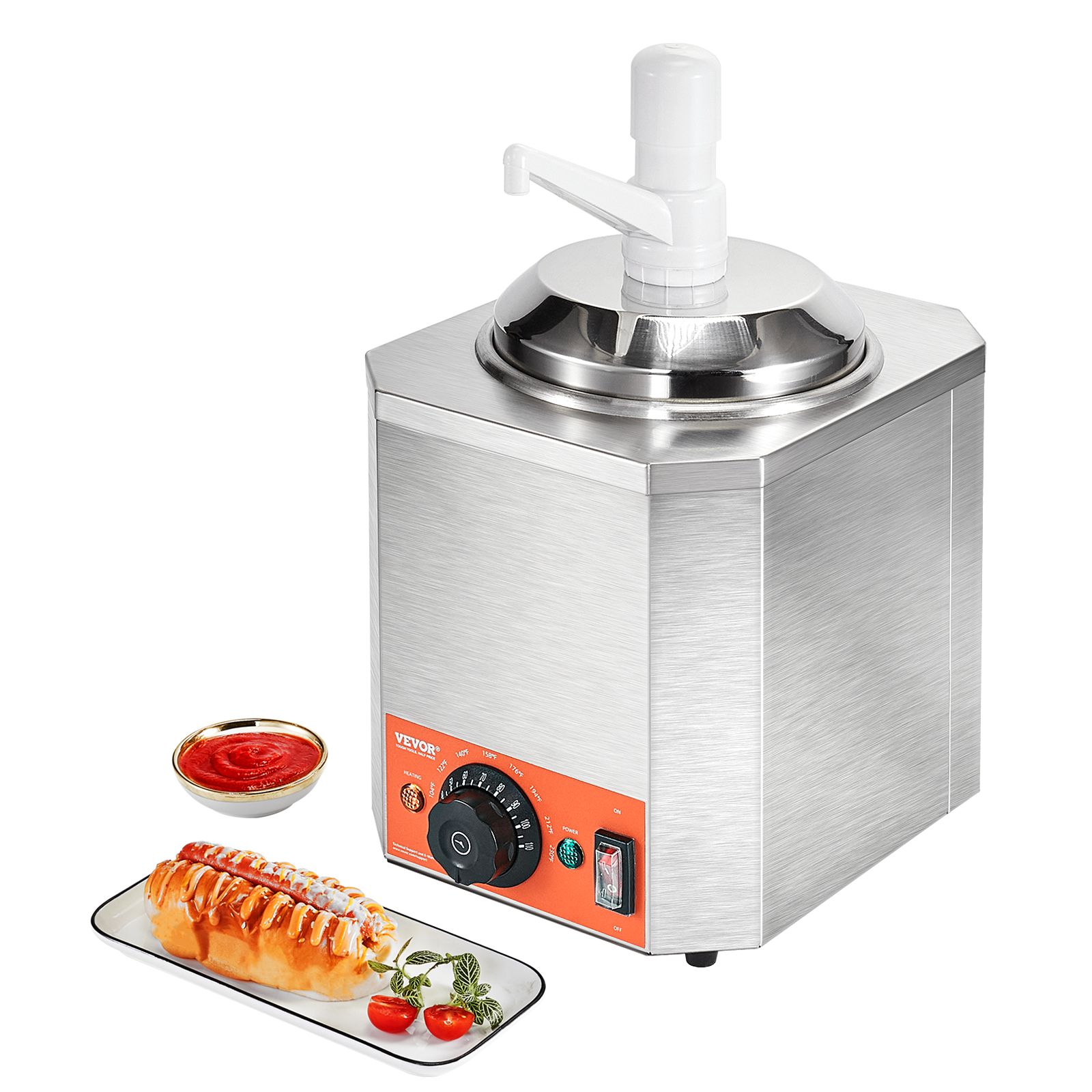 Nacho Cheese Warmer Commercial Hot Fudge Warmer 0.57/2.3 Qt Sauce Warmer - Picture 39 of 98