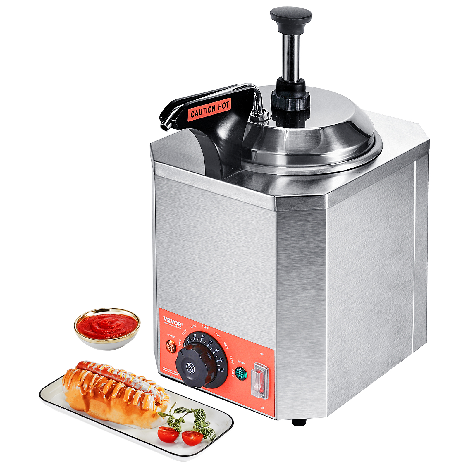 Nacho Cheese Warmer Commercial Hot Fudge Warmer 0.57/2.3 Qt Sauce Warmer - Picture 84 of 98