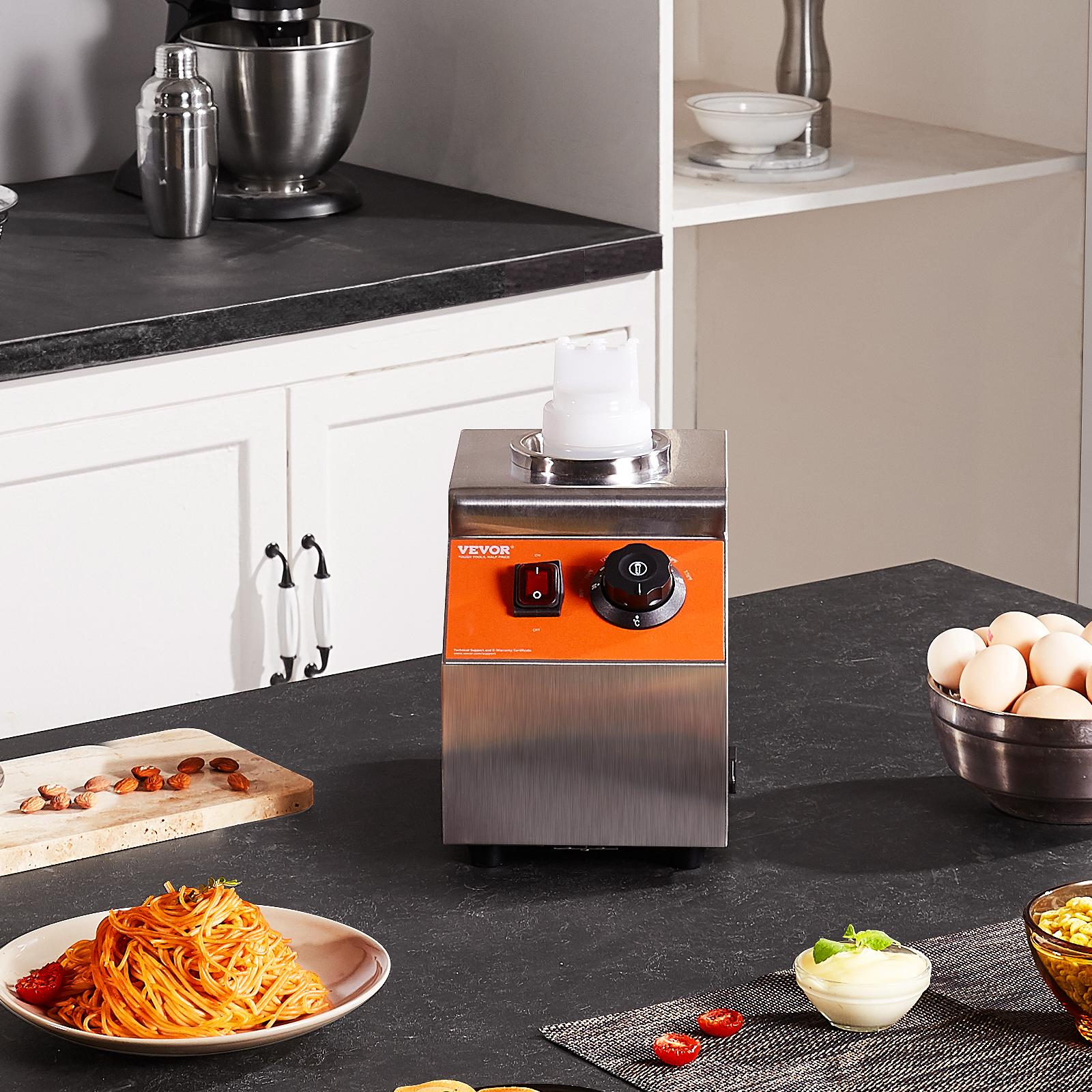 Nacho Cheese Warmer Commercial Hot Fudge Warmer 0.57/2.3 Qt Sauce Warmer - Picture 10 of 98