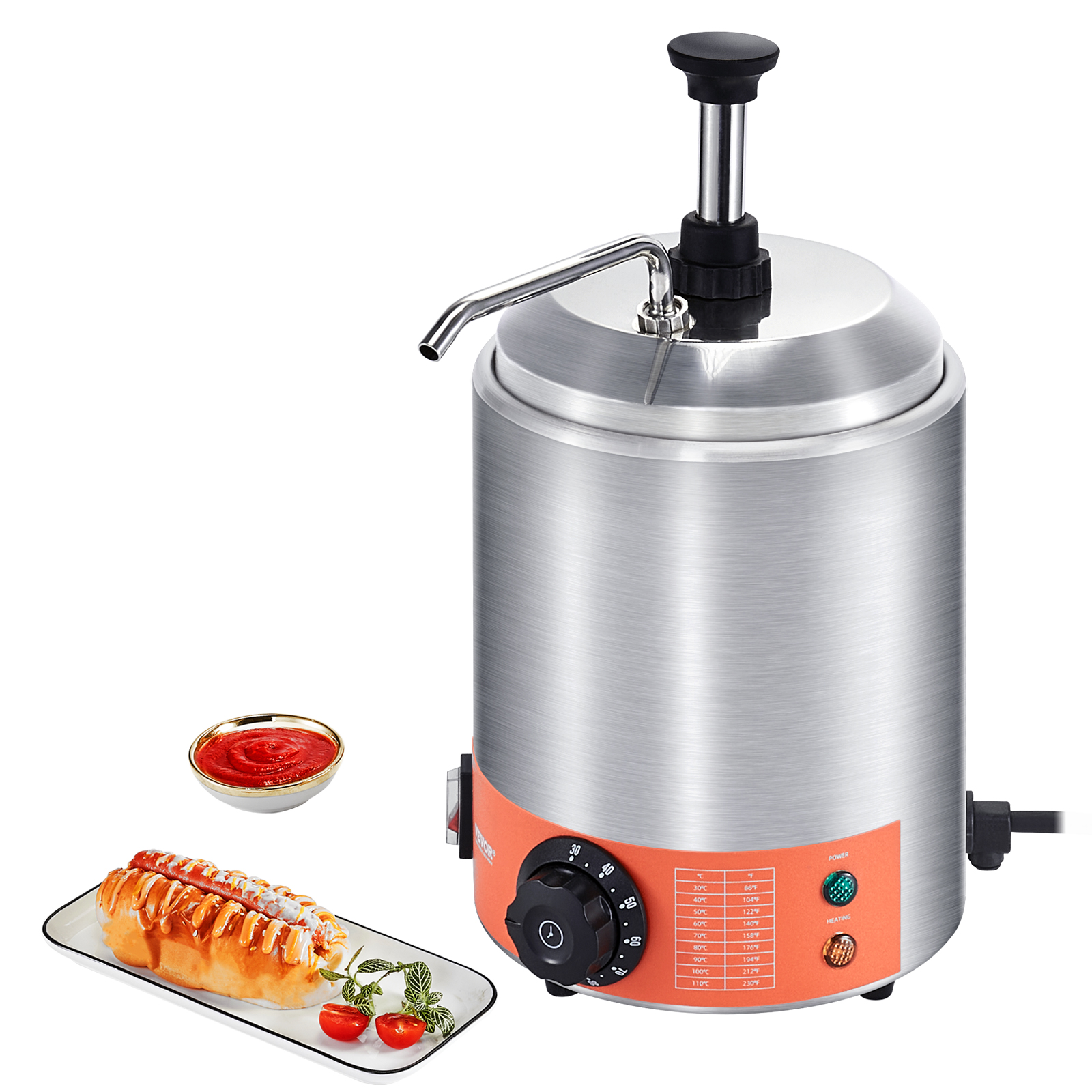 Nacho Cheese Warmer Commercial Hot Fudge Warmer 0.57/2.3 Qt Sauce Warmer - Picture 63 of 98