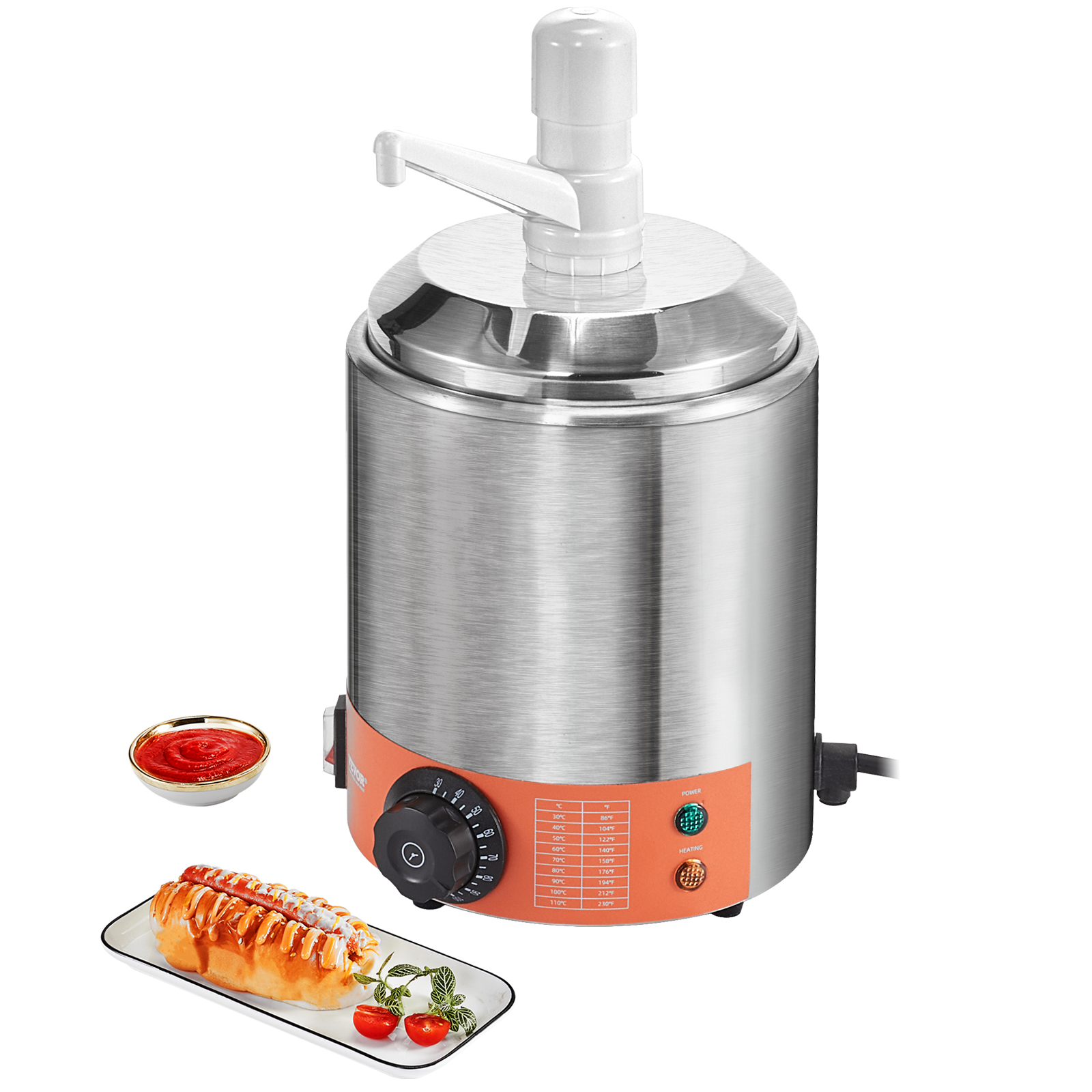 Nacho Cheese Warmer Commercial Hot Fudge Warmer 0.57/2.3 Qt Sauce Warmer - Picture 27 of 98