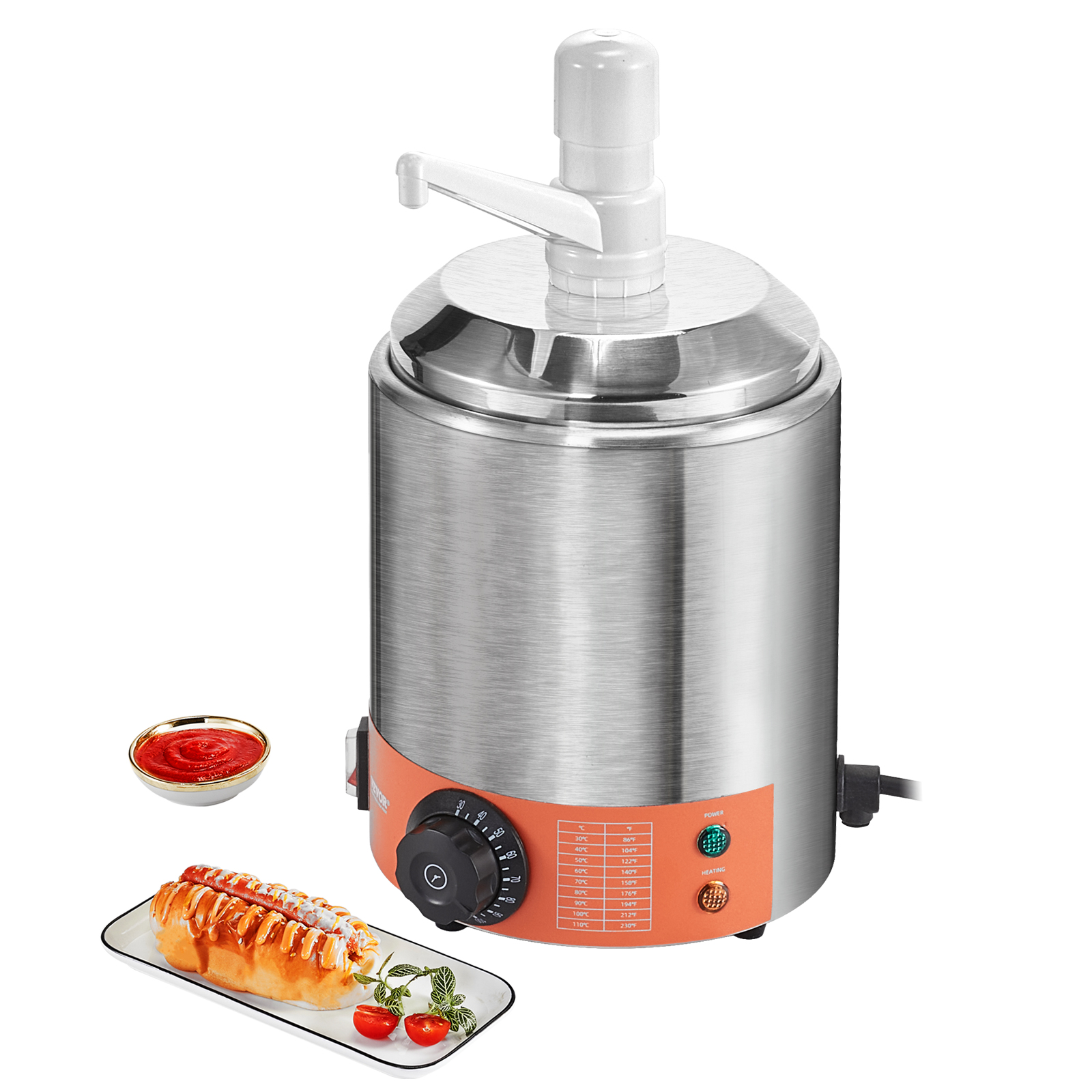 Nacho Cheese Warmer Commercial Hot Fudge Warmer 0.57/2.3 Qt Sauce Warmer - Picture 36 of 98