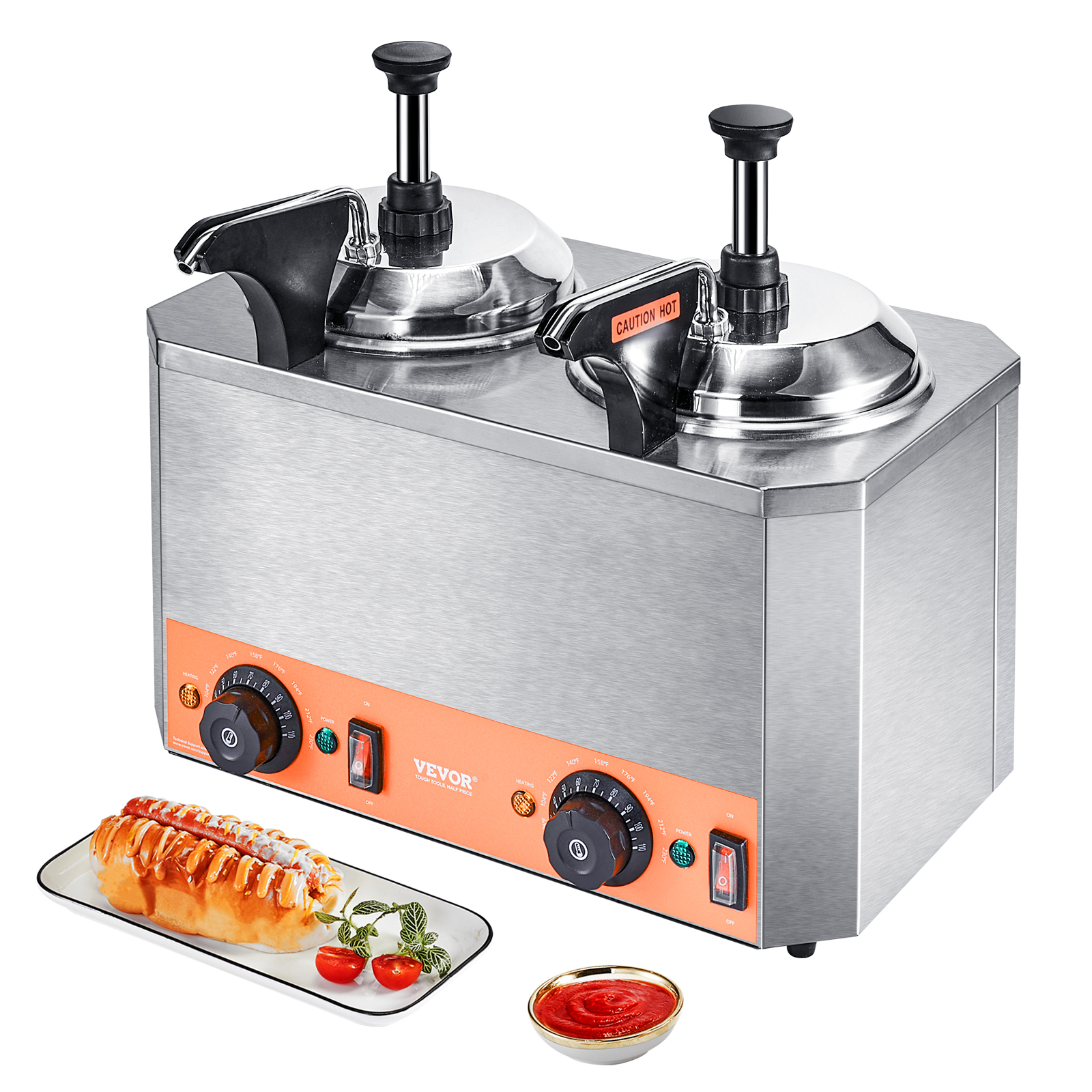 Nacho Cheese Warmer Commercial Hot Fudge Warmer 0.57/2.3 Qt Sauce Warmer - Picture 87 of 98