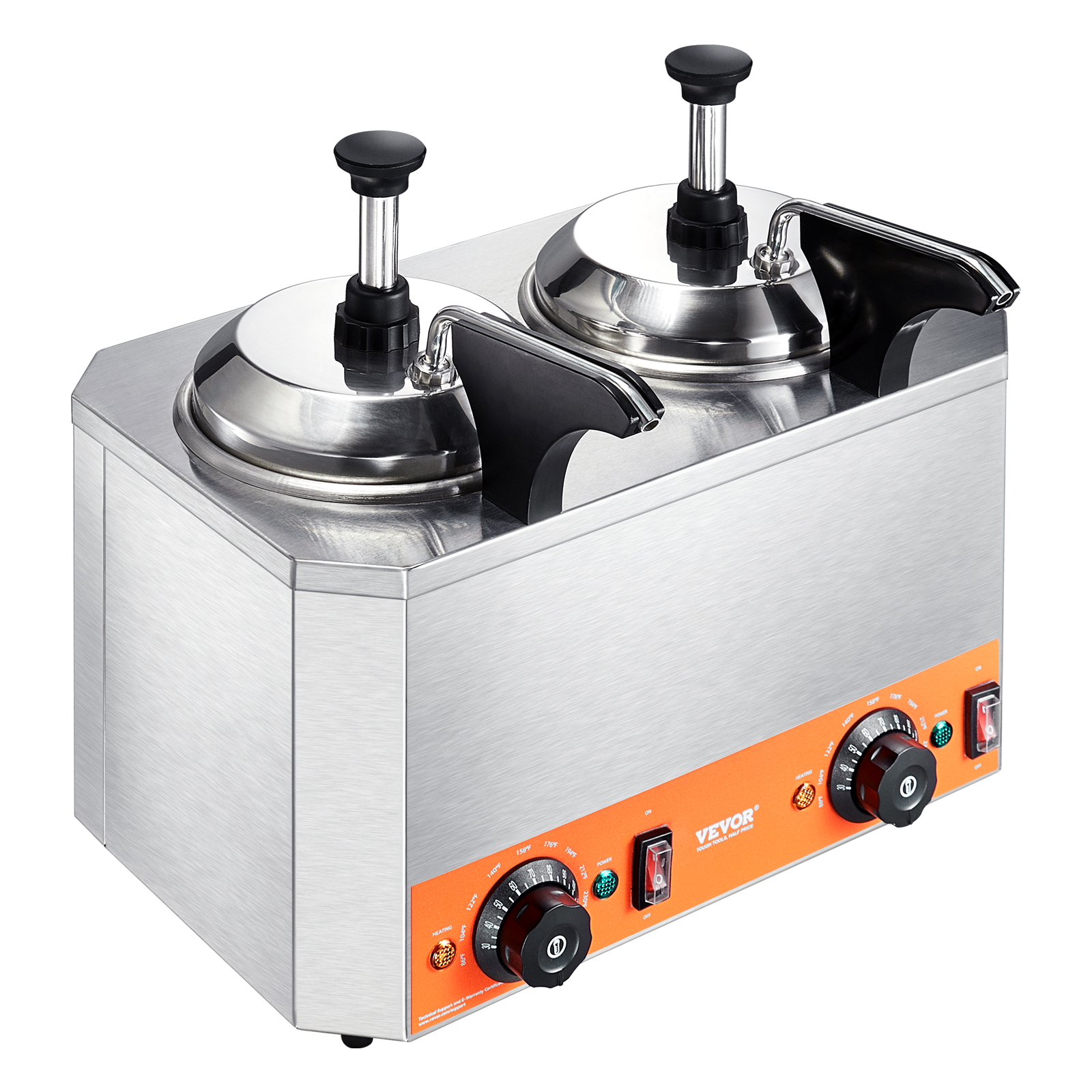 Nacho Cheese Warmer Commercial Hot Fudge Warmer 0.57/2.3 Qt Sauce Warmer - Picture 97 of 98