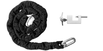 VEVOR Heavy Duty Chain Lock, 3/5 Inch x 5.58 Feet Security Chain Lock Kit, Premium Case-Hardened Chain Pure Brass Lock Core with 3 Keys, Fit for Motorcycle, Generator, Gates, Bicycle, Scooter