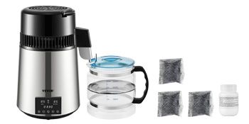 Water Distiller,4 L Volume,1 L/H,Timing,Silver