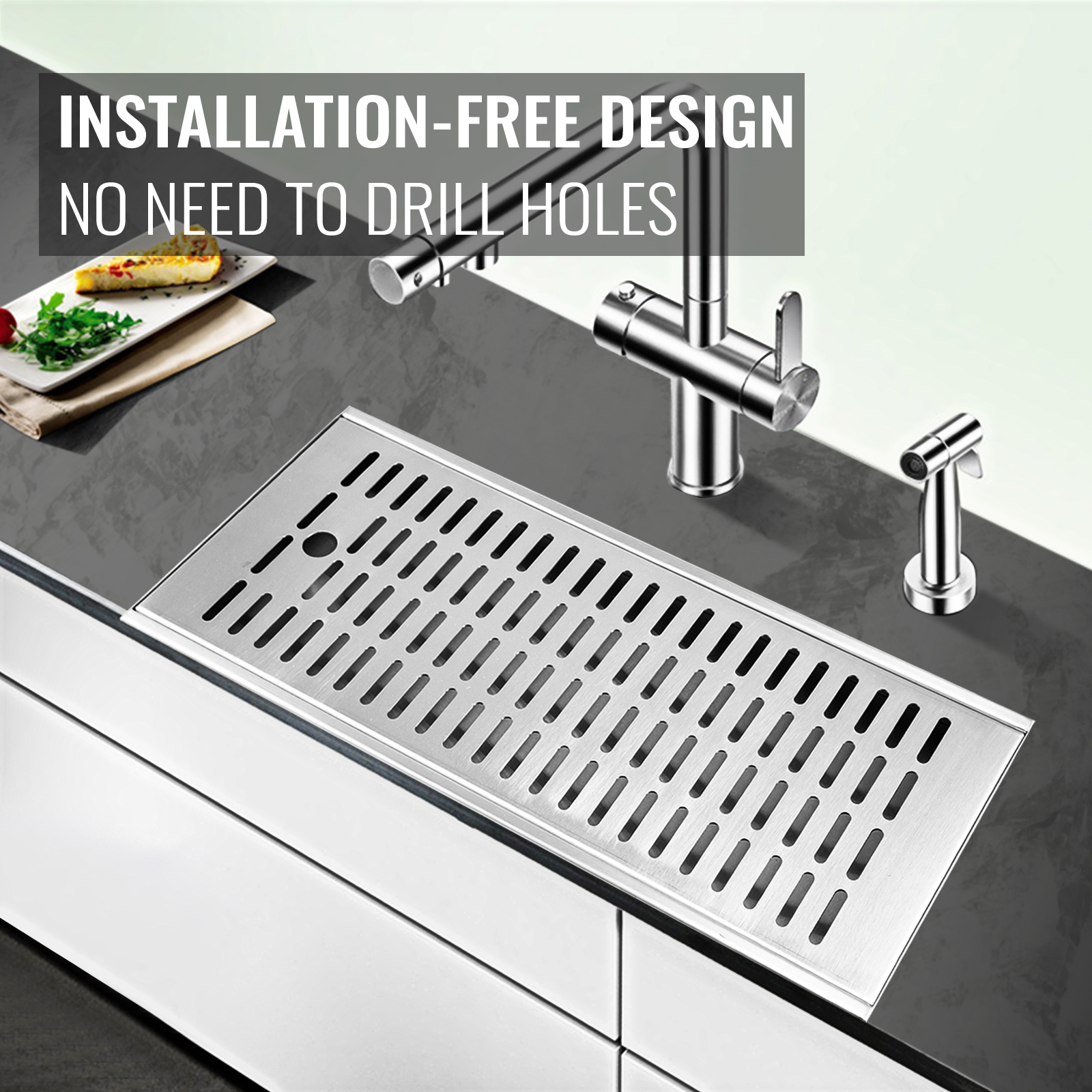 Vevor Stainless Steel Bar Drip Drainer Trays / Beer Serving 50 X 25 Cm