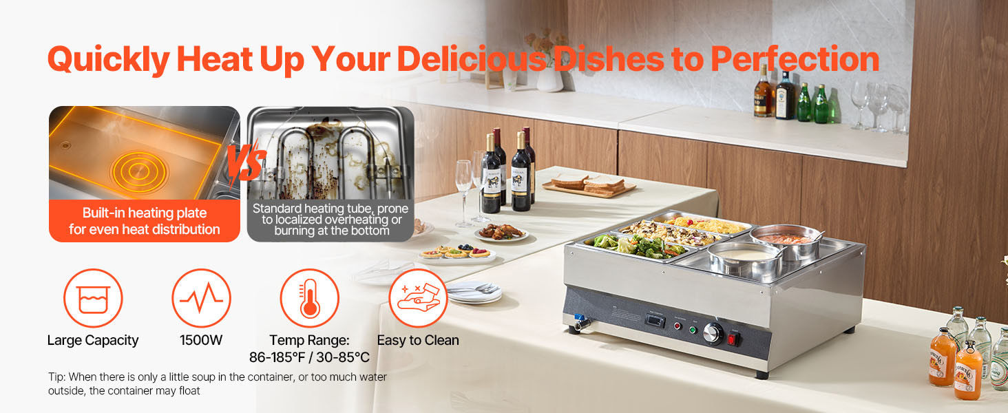 Soup warmer heating system