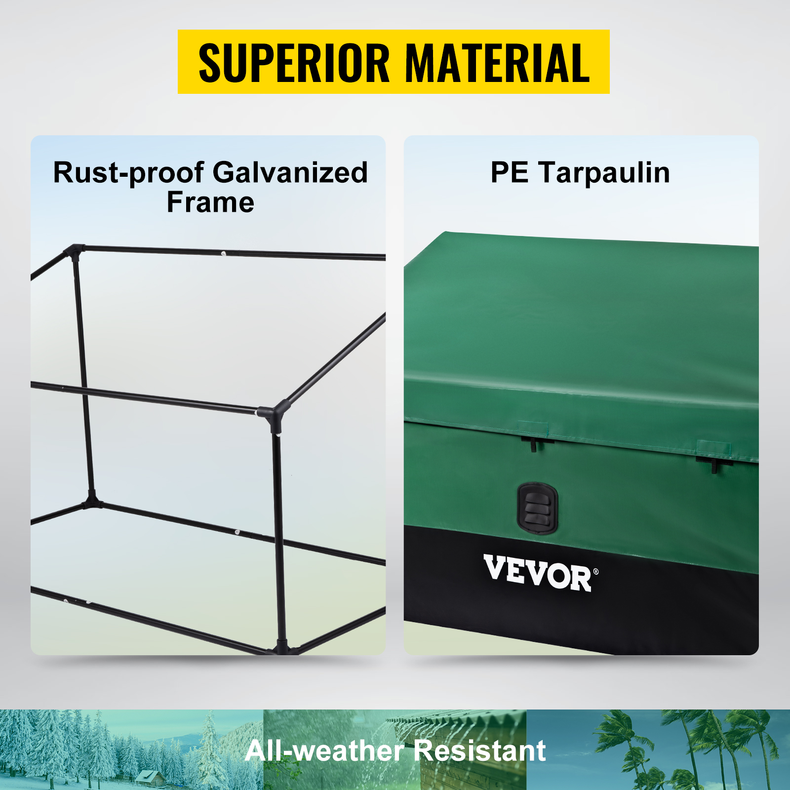 VEVOR Outdoor Storage Box Patio Deck Box 100 /150 /230 Gallon Waterproof PE Tarpaulin Patio & Garden Furniture Home & Garden