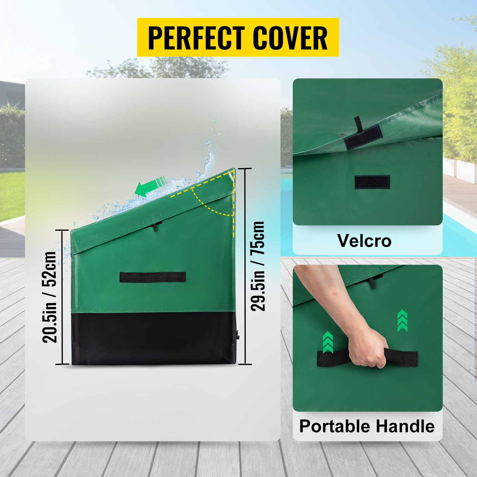 VEVOR Outdoor Storage Box Patio Deck Box 100 /150 /230 Gallon Waterproof PE Tarpaulin Patio & Garden Furniture Home & Garden