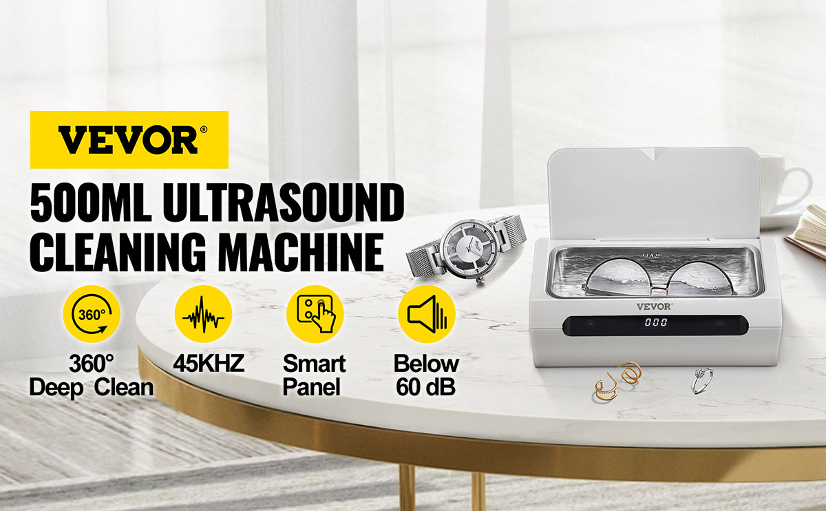 VEOVR 500ml Ultrasonic Cleaner Mini Portable Washing Machine Ultrasound Bath