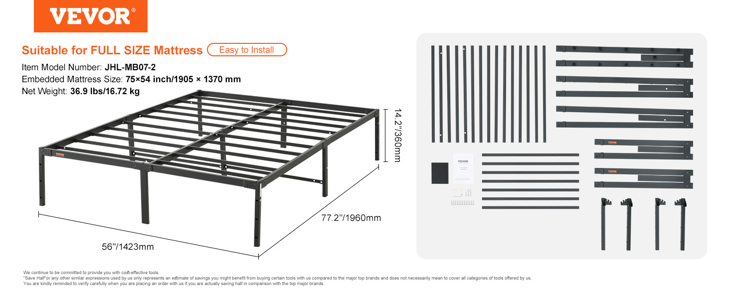 bed frame,14/18 inch,full/king/queen/twin size