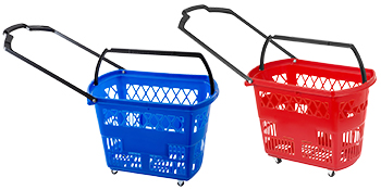 Shopping basket,75 lbs/34 kg Capacity,Red/Blue