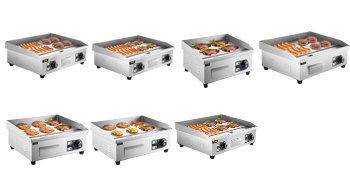 electric countertop griddle,stainless steel,shovels and brushes