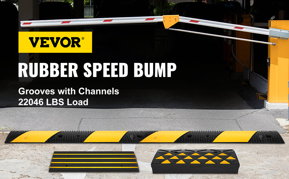 Curb Speed Bump,Rubber,2Channels
