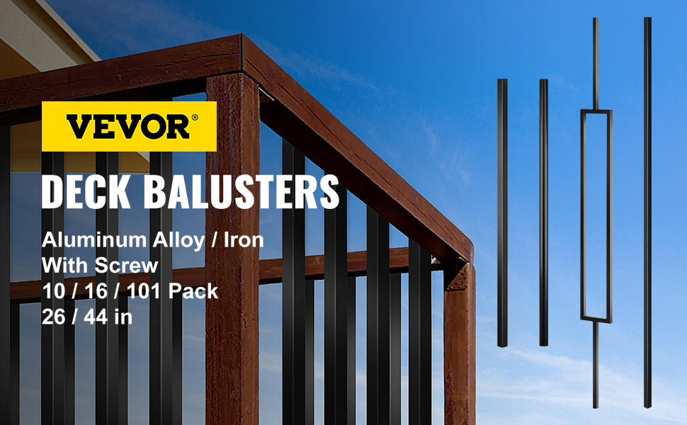 Deck Balusters,10/16/101 Pack,26/44 in