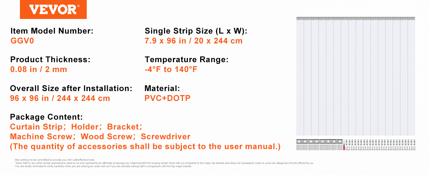 Strip curtain,PVC,DOTP