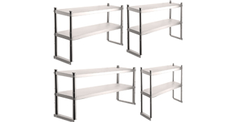 Double Overshelf,Stainless Steel,12x24-70In