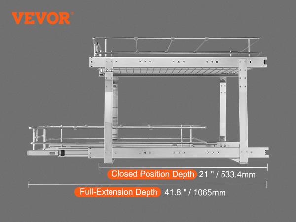 pull out cabinet,2 tiers,steel