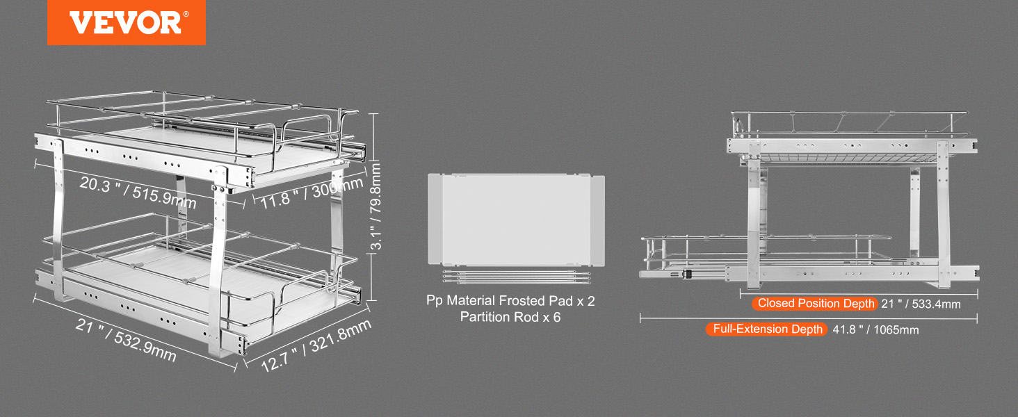 pull out cabinet,2 tiers,steel