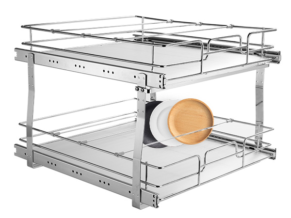 pull out cabinet,2 tiers,steel