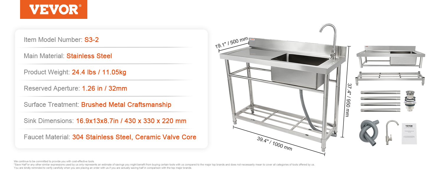Commercial Utility Sink,Single Bowl