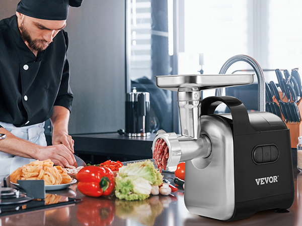 VEVOR Electric Meat Grinder, 396 Lb/H Capacity, 1100W