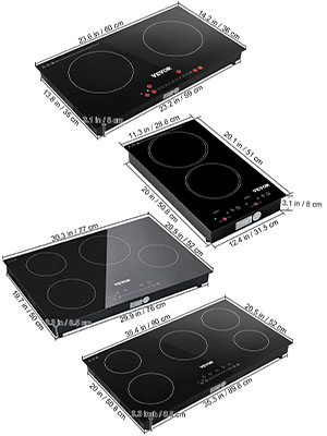 Built-in Induction/Ceramic Cooktop,Sensor Touch Control,with 2/4/5 Burners