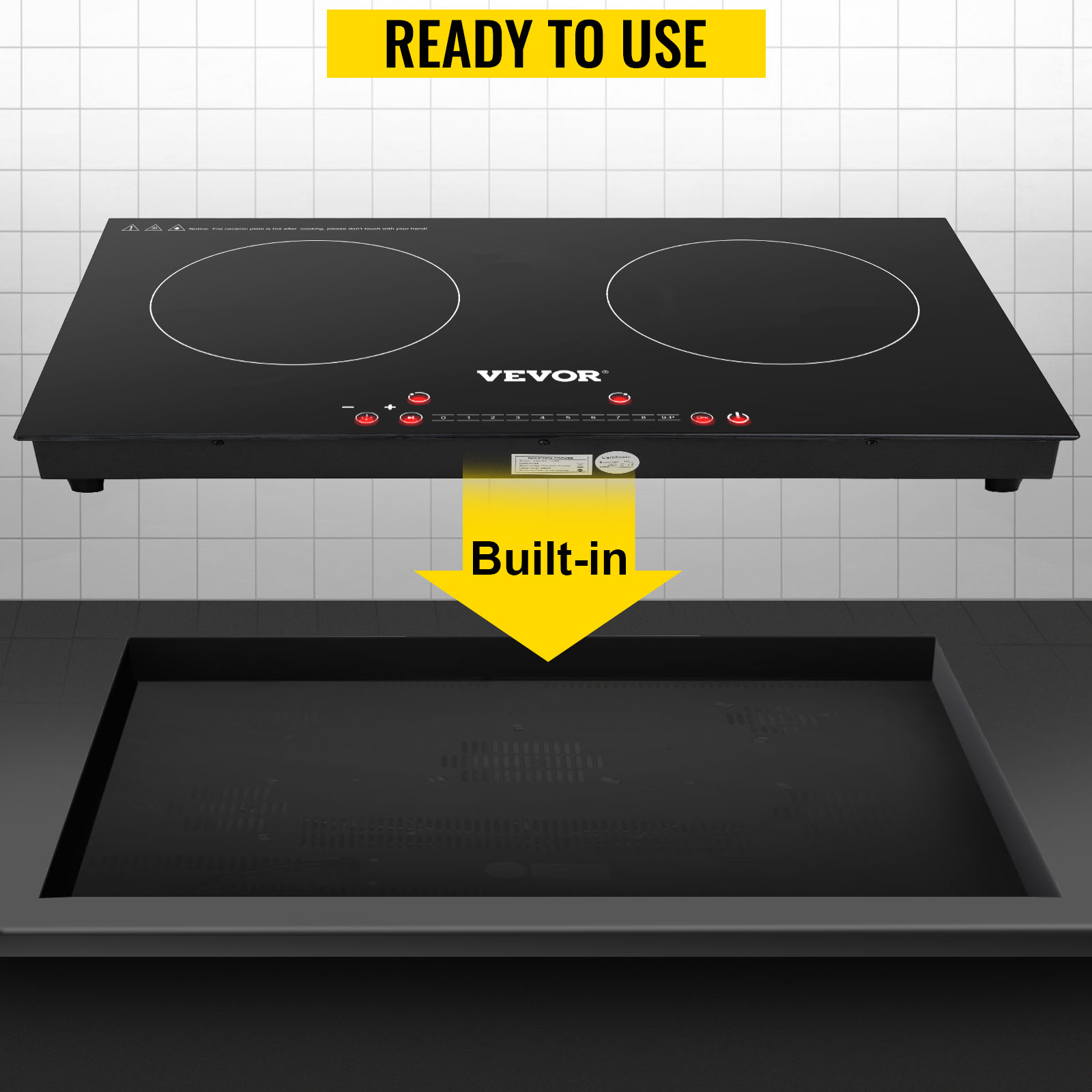 Built-in Induction/Ceramic Cooktop,Sensor Touch Control,with 2/4/5 Burners