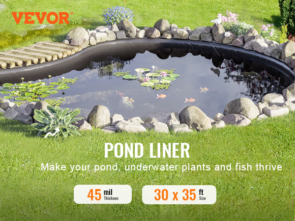 Pond Liner,EPDM/LLDPE,30x35/20x25/10x13/10x15/15x20 ft