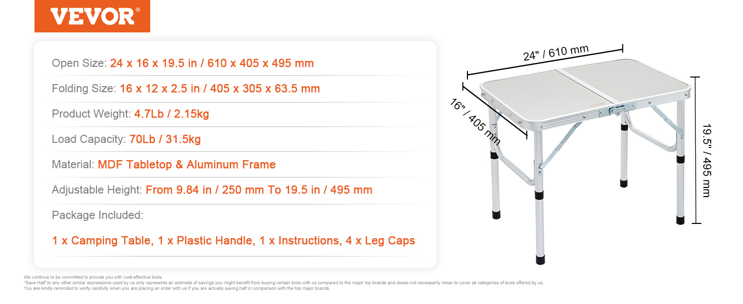 Folding Portable Camping Table,Outdoor,Lightweight