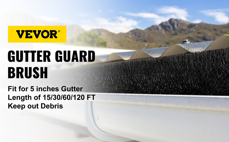 Gutter Guard Brush,15-120 ft,Fit for 5 in Gutter
