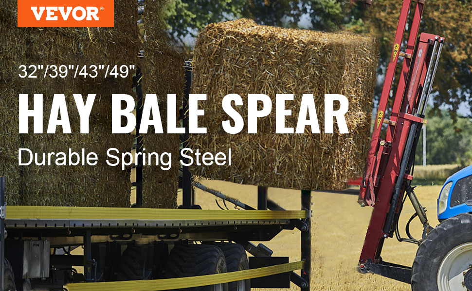 Hay Bale Spear,Red/Black,Spring Steel