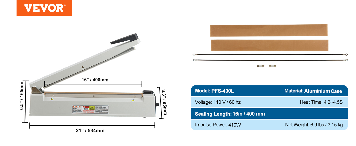 Hand Impulse,Adjustable Heating Mode,Plastic Bags