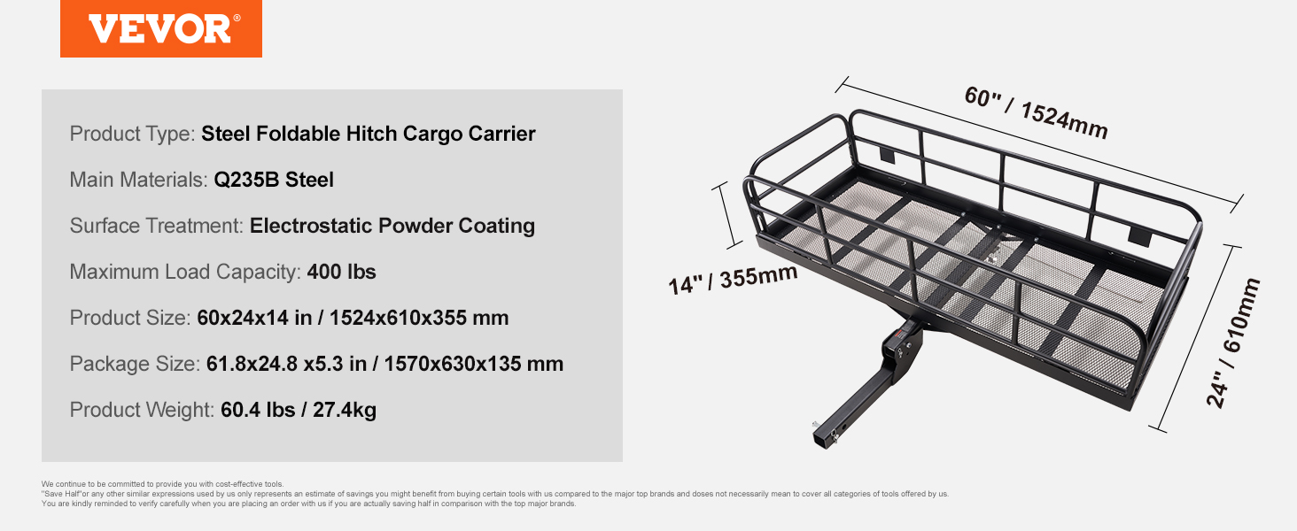 hitch rack,60x24x144/9.4x22.4x7.1/50x29.5x8.7/53x19x5/60x24x6in,400/500lb